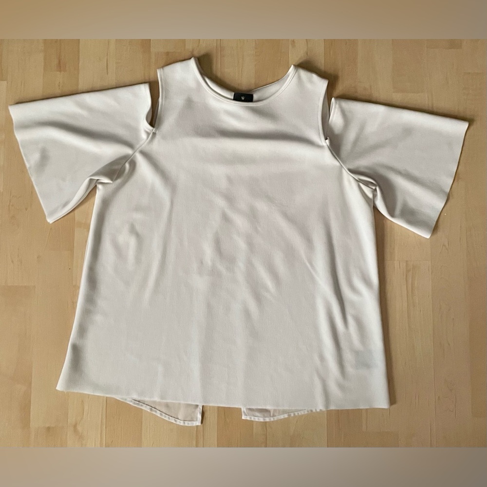 Off-the-shoulder White Blouse